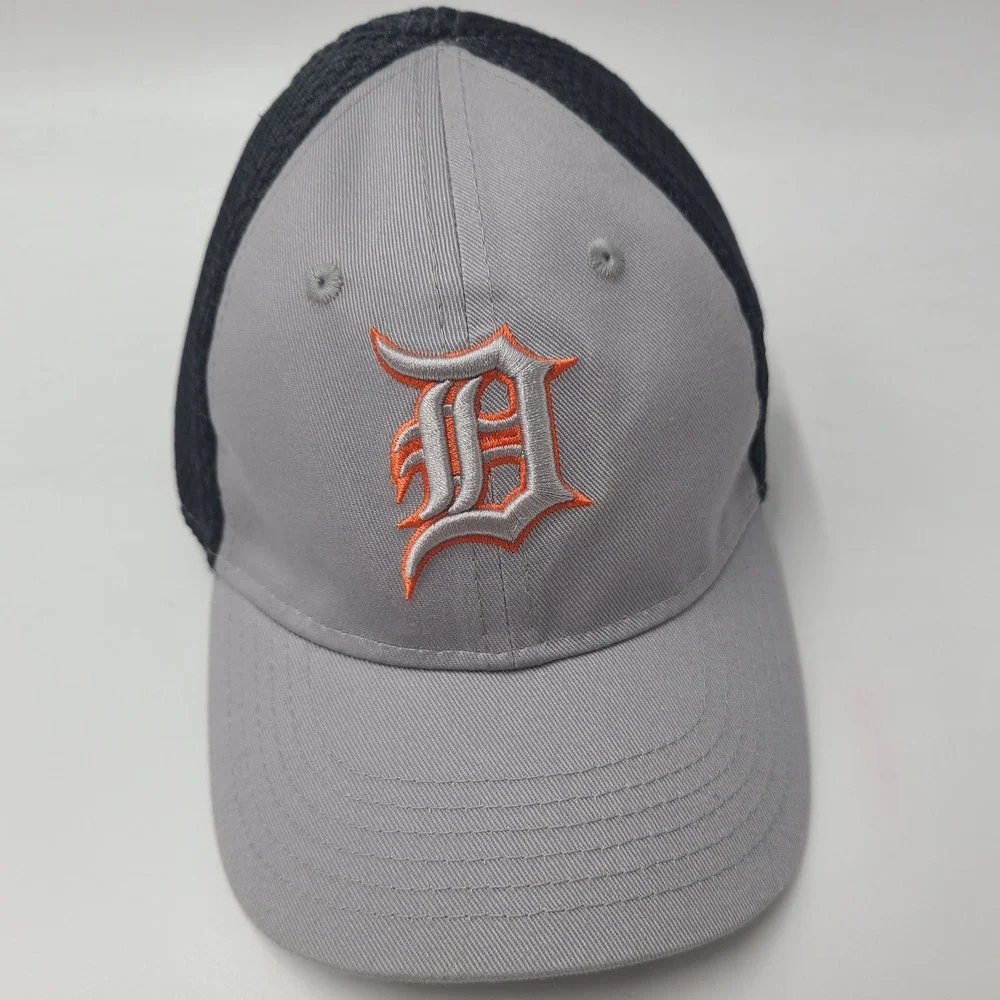 Toddler-Child Detroit Tigers Hat Fitted Mesh New Era 39Thirty Gray Orange MLB